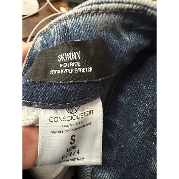 Express Flexx Jeans Womens Sz S 0, 2, 4 High Rise Skinny NWT MSRP $88 Stretchy - Picture 11 of 13